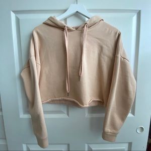 Blush Nude Cropped Hoodie